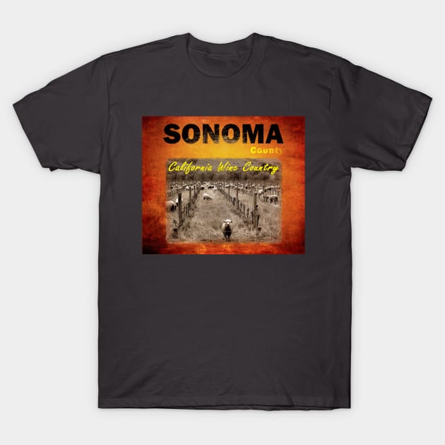 Sonoma County Wine Country T-Shirt by Fairview Design